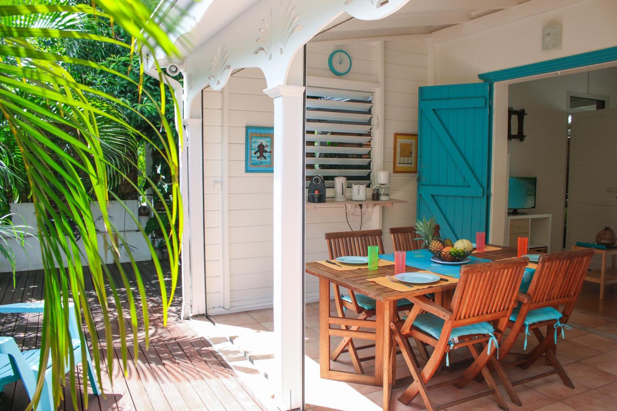 Bungalow La Papaye Bleue Residence Acces Piscine & Plage Сен-Франсуа Экстерьер фото