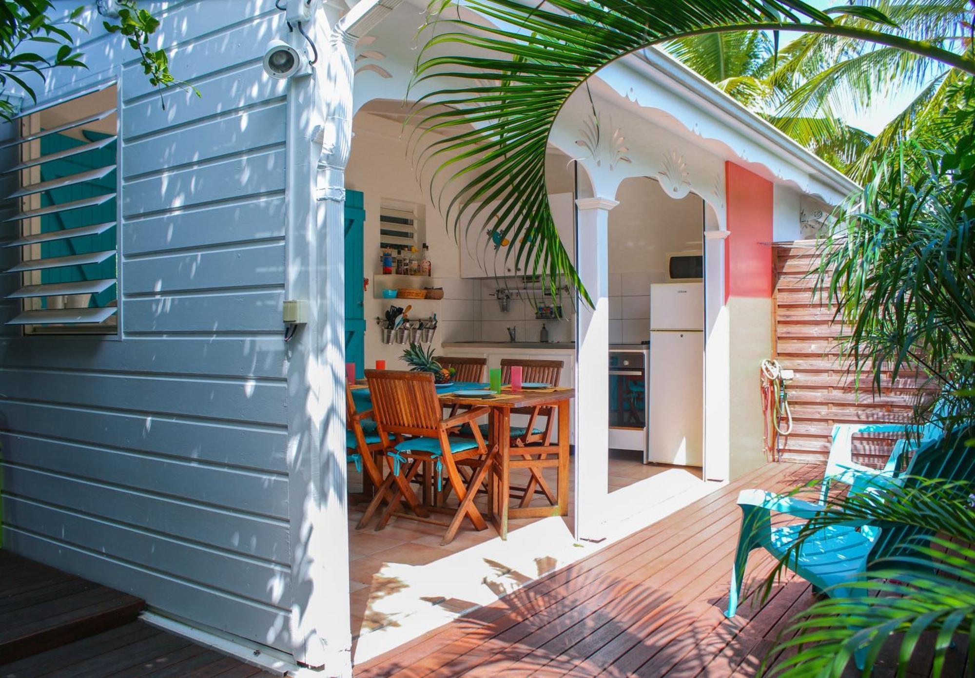 Bungalow La Papaye Bleue Residence Acces Piscine & Plage Сен-Франсуа Экстерьер фото